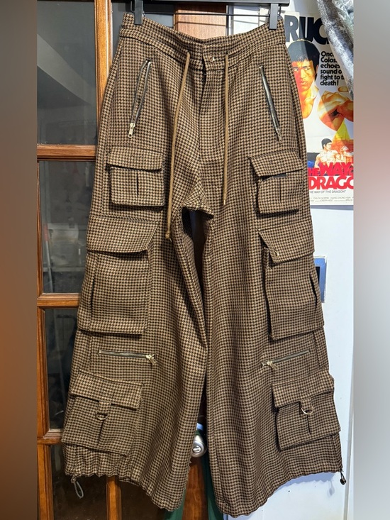 Cynthia Rowley Pants - CYNTHIA ROWLEY Houndstooth cargo